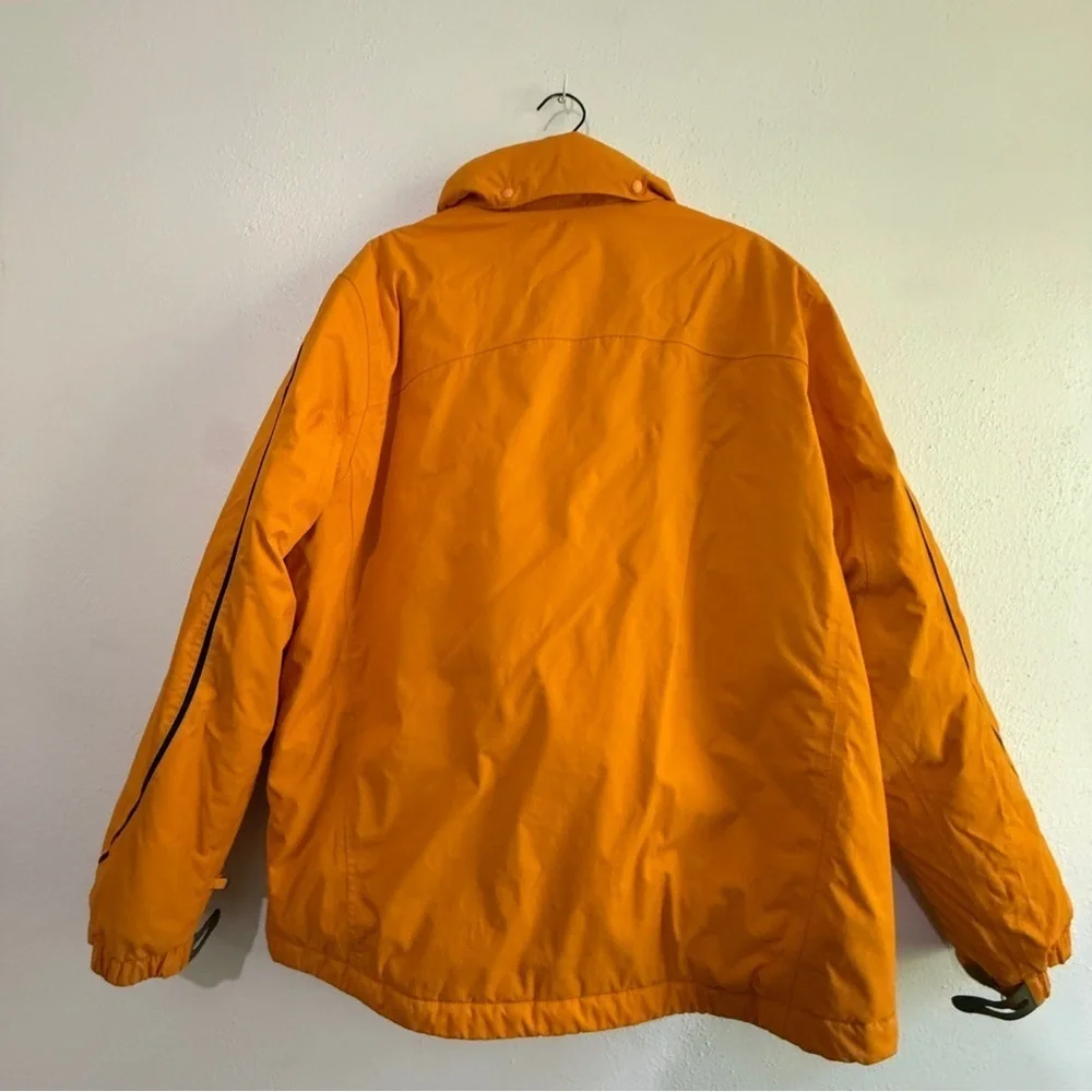 Lands End Marigold Insulated Weatherproof Jacket w/dark blue trim. Sz L.